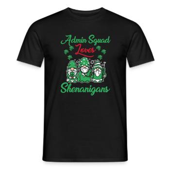 Admin Squad Love Shenanigans St. Patrick's Day - Männer T-Shirt - Schwarz - Vorne - AI Model Male 178 light (178cm)