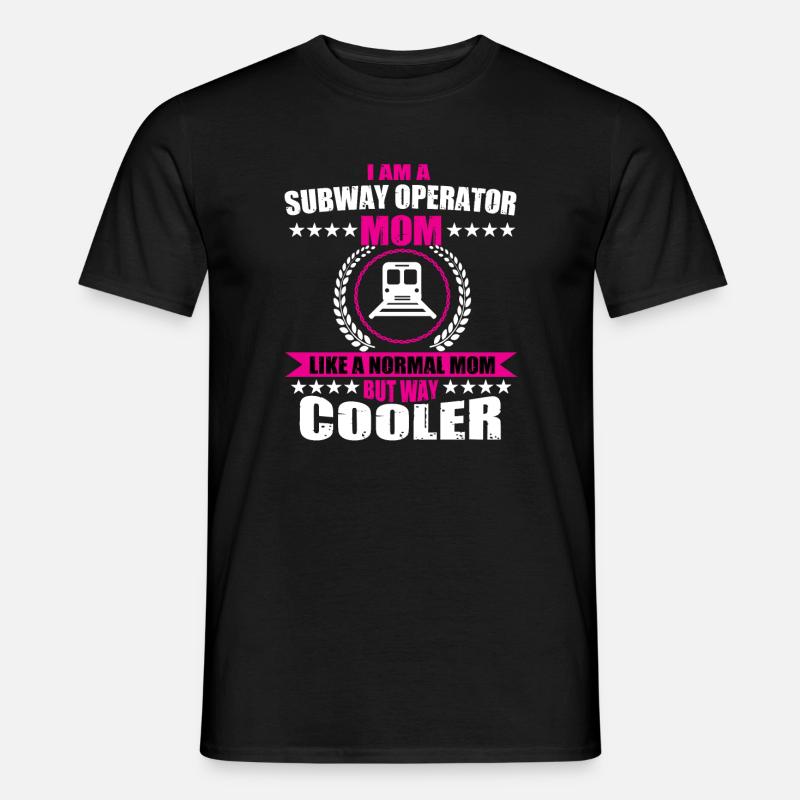 U-Bahn Fahrer Mama - Männer T-Shirt - Schwarz