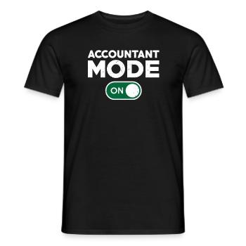 Mode comptable drôle en tenue - T-shirt homme - noir - Devant - AI Model Male 178 light (178cm)