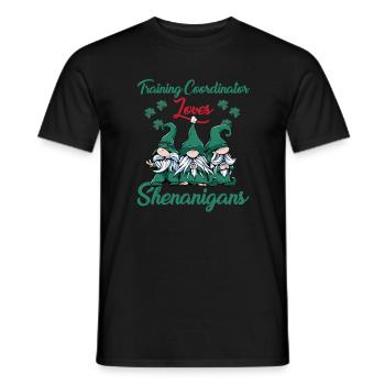 Coordonnatrice de la formation Fête de la Saint-Patrick - T-shirt homme - noir - Devant - AI Model Male 178 light (178cm)