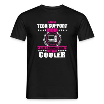 Lustige Technische Unterstützung Mama Outfit - Männer T-Shirt - Schwarz - Vorne - AI Model Male 178 light (178cm)