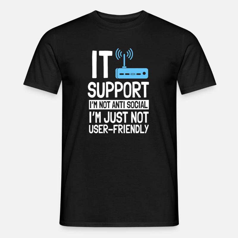 IT Support Computer Liebhaber - Männer T-Shirt - Schwarz