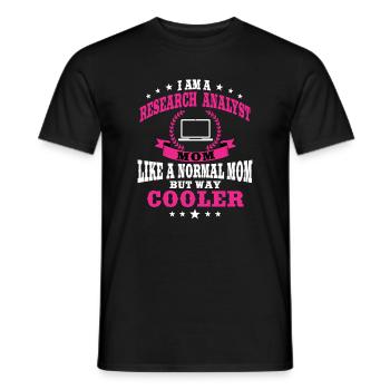Research Analyst Mom Mother's Day Outfit - Men's T-Shirt - black - Front - AI Model Male 178 light (178cm)