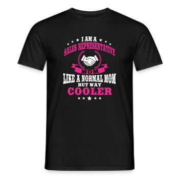 Funny sales rep mom - Men's T-Shirt - black - Front - AI Model Male 178 light (178cm)