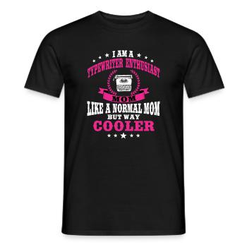 Passionné de machines à écrire Fête des mères - T-shirt homme - noir - Devant - AI Model Male 178 light (178cm)