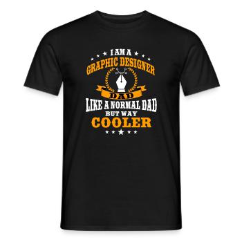Graphic Dad Designer Outfit Father's Day - Men's T-Shirt - black - Front - AI Model Male 178 light (178cm)
