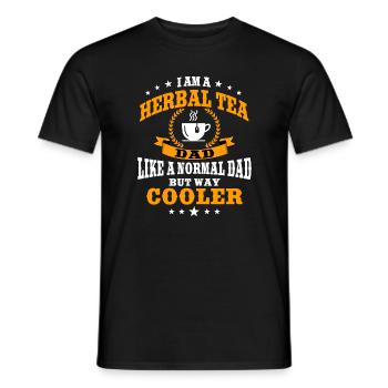 Funny Herbal Tea Papa Design Men - Men's T-Shirt - black - Front - AI Model Male 178 light (178cm)