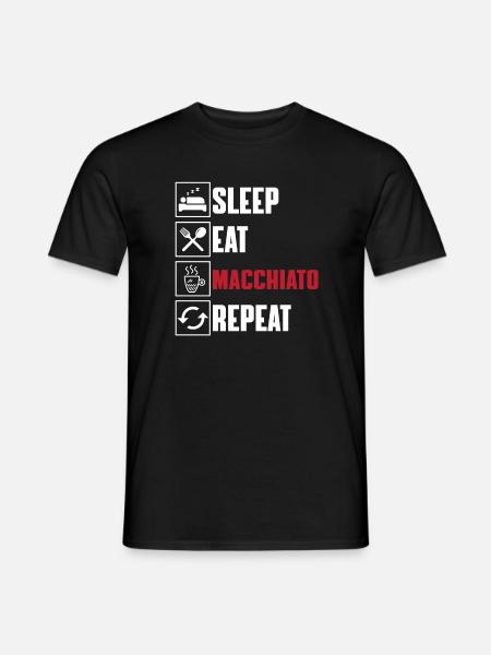 Funny macchiato lover - Men's T-Shirt - black