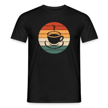 Retro Coffee Mug Outfit Morning People - Men's T-Shirt - black - Front - AI Model Male 178 light (178cm)