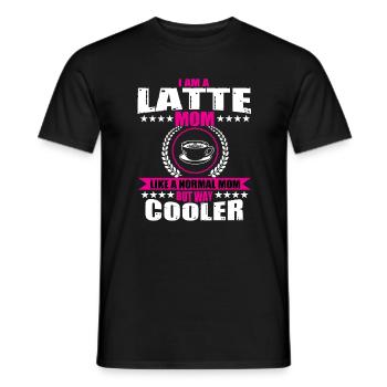 Latte Mama Buveur de café - T-shirt homme - noir - Devant - AI Model Male 178 light (178cm)
