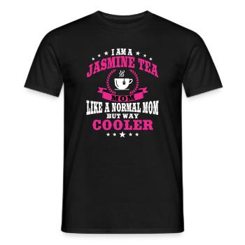 Drôle de maman au thé au jasmin - T-shirt homme - noir - Devant - AI Model Male 178 light (178cm)