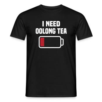 Great Oolong Tea Saying - Men's T-Shirt - black - Front - AI Model Male 178 light (178cm)