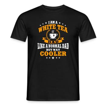 Lustiger Weißer Tee Papa Outfit Vatertag - Männer T-Shirt - Schwarz - Vorne - AI Model Male 178 light (178cm)