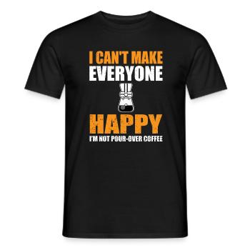 Hand-filtered coffee - Men's T-Shirt - black - Front - AI Model Male 178 light (178cm)