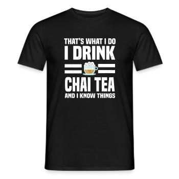 Cooler Chai Tee Spruch - Männer T-Shirt - Schwarz - Vorne - AI Model Male 178 light (178cm)
