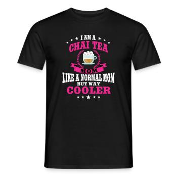 Funny Chai Tea Mom Outfit Women - Men's T-Shirt - black - Front - AI Model Male 178 light (178cm)