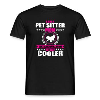 Pet sitter mothers and wives - Men's T-Shirt - black - Front - AI Model Male 178 light (178cm)