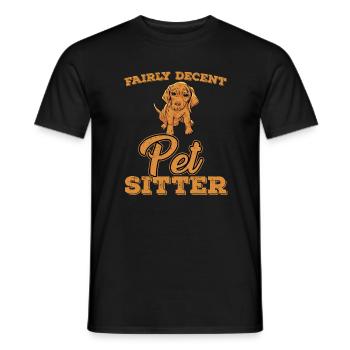 Assez bon gardien d’animaux - T-shirt homme - noir - Devant - AI Model Male 178 light (178cm)