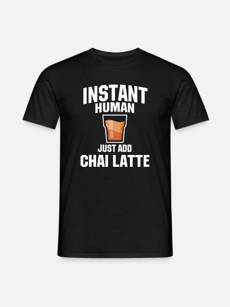Chai Latte Lover Humor - Men's T-Shirt - black