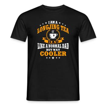 Longjing Tee Dad Outfit Father's Day - Men's T-Shirt - black - Front - AI Model Male 178 light (178cm)