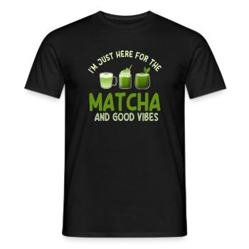 Matcha Latte - T-shirt homme - noir - Devant - AI Model Male 178 light (178cm)