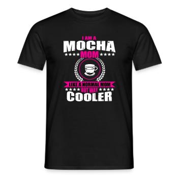 Lustiges Mokka Kaffee Papa - Männer T-Shirt - Schwarz - Vorne - AI Model Male 178 light (178cm)
