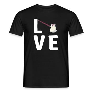 Turkish Coffee Cezve Design - Men's T-Shirt - black - Front - AI Model Male 178 light (178cm)