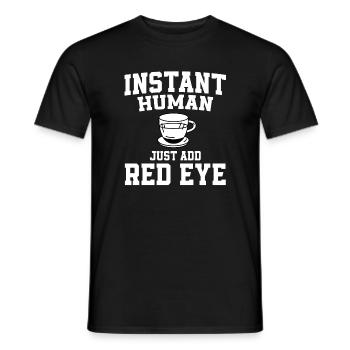 Instant Human Just add red eyes - Men's T-Shirt - black - Front - AI Model Male 178 light (178cm)