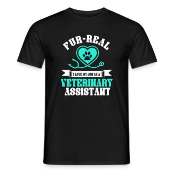Veterinarian assistant saying - Men's T-Shirt - black - Front - AI Model Male 178 light (178cm)