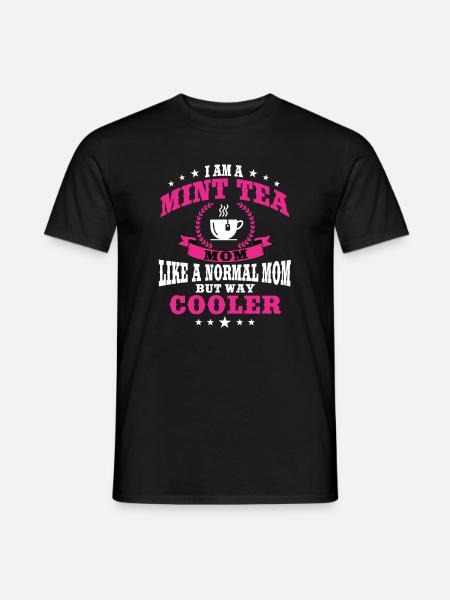 Minztee Mama Outfit Tee Trinkende Frauen - Männer T-Shirt - Schwarz