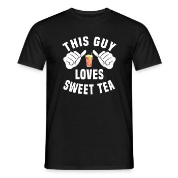 Dieser Typ Liebt Süßen Tee - Männer T-Shirt - Schwarz - Vorne - AI Model Male 178 light (178cm)