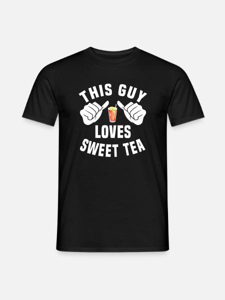 This guy loves sweet tea - Men's T-Shirt - black
