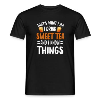 Süßes Tee-outfit Erfrischender Teetrinker - Männer T-Shirt - Schwarz - Vorne - AI Model Male 178 light (178cm)