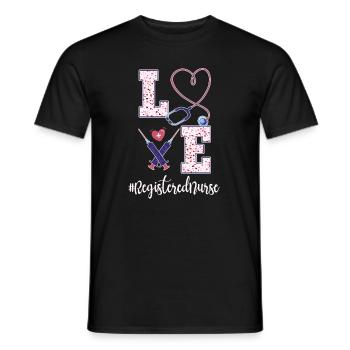 Tenue pour infirmière autorisée - T-shirt homme - noir - Devant - AI Model Male 178 light (178cm)
