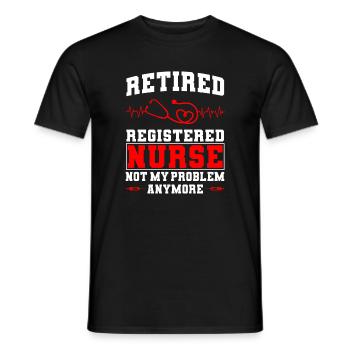 Retired Nurse Gift - Men's T-Shirt - black - Front - AI Model Male 178 light (178cm)