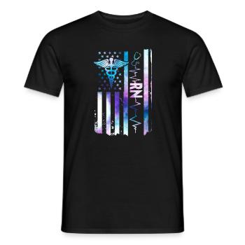 American Registered Nurse - Men's T-Shirt - black - Front - AI Model Male 178 light (178cm)