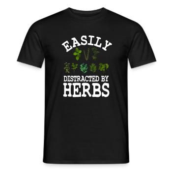 Drôle de cadeau d’amoureux des herbes - T-shirt homme - noir - Devant - AI Model Male 178 light (178cm)