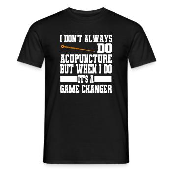 Funny acupuncture saying tcm-praktiker and - Men's T-Shirt - black - Front - AI Model Male 178 light (178cm)