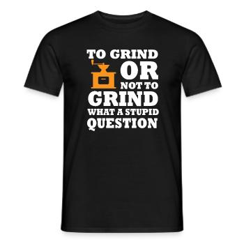 Funny Manual Coffee Grinder Design - Men's T-Shirt - black - Front - AI Model Male 178 light (178cm)