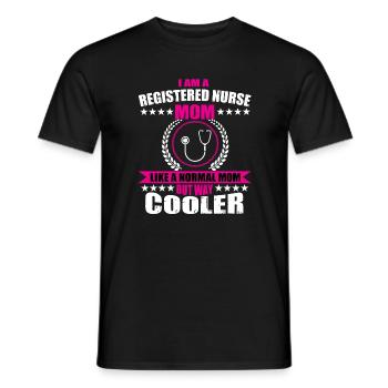Infirmière autorisée Fête des mères - T-shirt homme - noir - Devant - AI Model Male 178 light (178cm)