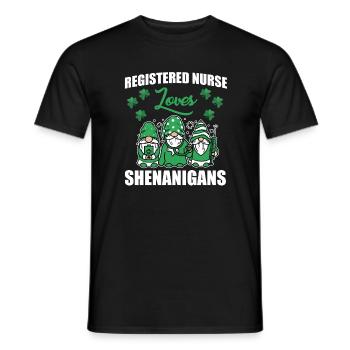 Infirmière autorisée Saint-Patrick - T-shirt homme - noir - Devant - AI Model Male 178 light (178cm)