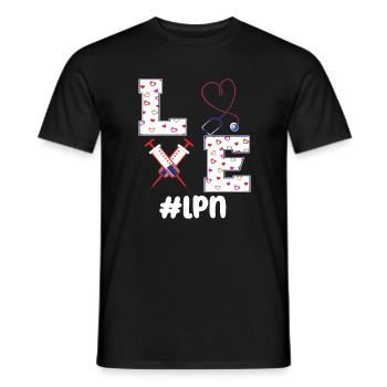 LPN Lizenzierte Praktische Krankenpflegerin - Männer T-Shirt - Schwarz - Vorne - AI Model Male 178 light (178cm)