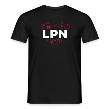 Infirmière auxiliaire autorisée - T-shirt homme - noir - Devant - AI Model Male 178 light (178cm)