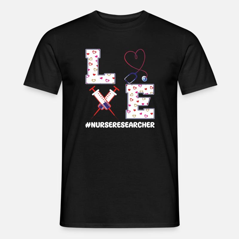 Nursing scientist Valentine's Day - Men's T-shirt - black