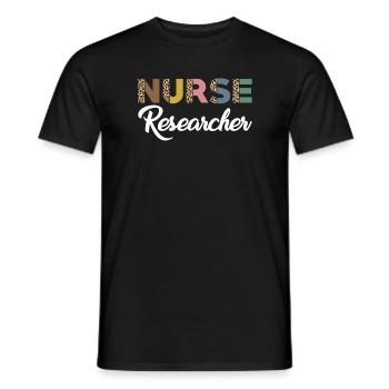 Pflegewissenschaftler Leopardenmuster - Männer T-Shirt - Schwarz - Vorne - AI Model Male 178 light (178cm)