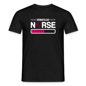 Dermatology Nurse In Progress - Men's T-Shirt - black - Front - AI Model Male 178 light (178cm)