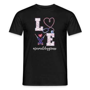 Dermatological nurse for Valentine's Day - Men's T-Shirt - black - Front - AI Model Male 178 light (178cm)