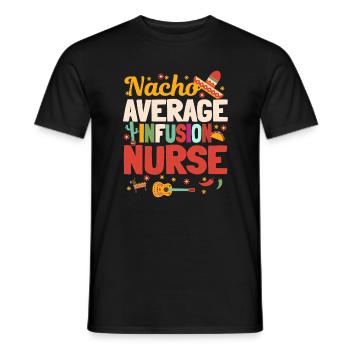 Nacho Infirmière en perfusion moyenne - T-shirt homme - noir - Devant - AI Model Male 178 light (178cm)