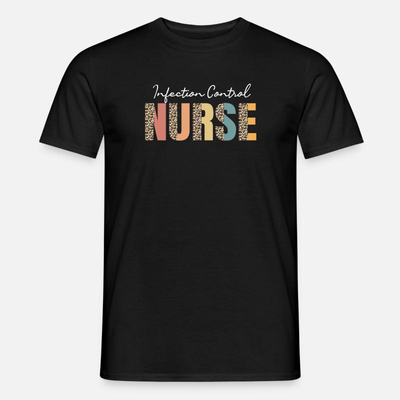 Hygiene Nurse Leopard Pattern - Men's T-Shirt - black