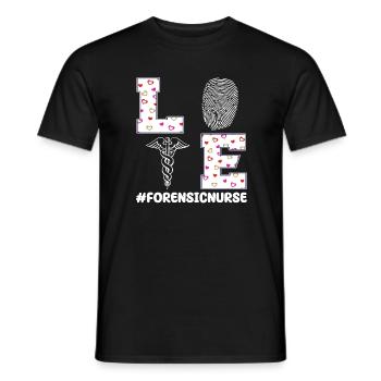 Forensische Krankenschwester Valentinstag - Männer T-Shirt - Schwarz - Vorne - AI Model Male 178 light (178cm)